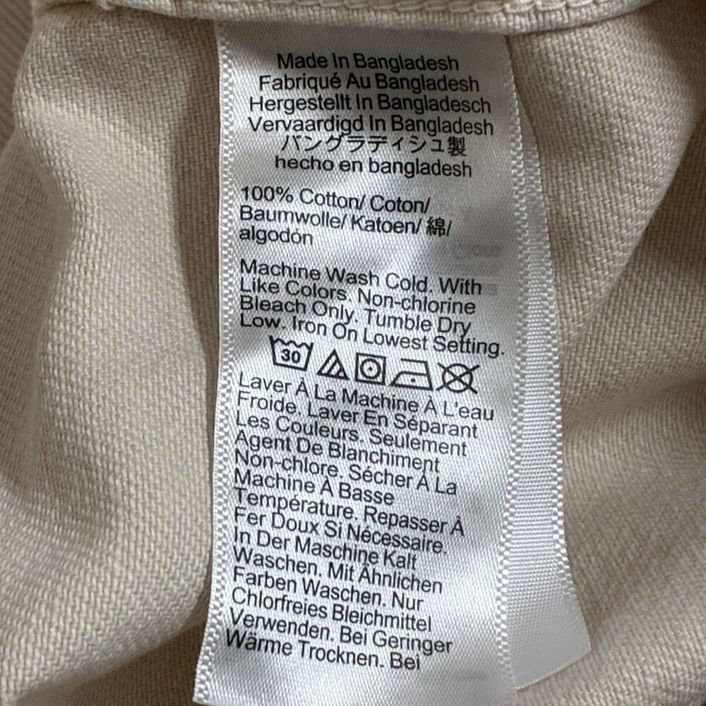 Madewell Button Up Shirt-Jacket Mens Small Ivory Canvas Uniform Twill NY113 NEW - Picture 8 of 11
